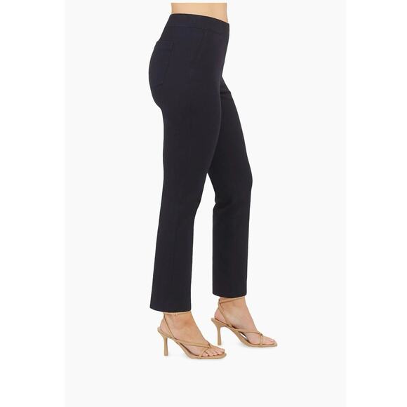 Spanx Polished Slim Fit Ankle Pants Black Size L Minimalist Contemporary Work - Picture 3 of 8